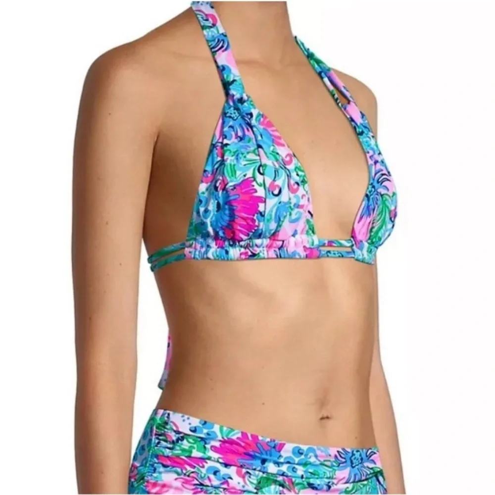 Lilly Pulitzer Pink and Blue Floral Bikini - Picture 5 of 16